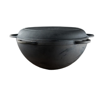 Casserole-cauldron 12L with cast-iron skillet lid  K12LP